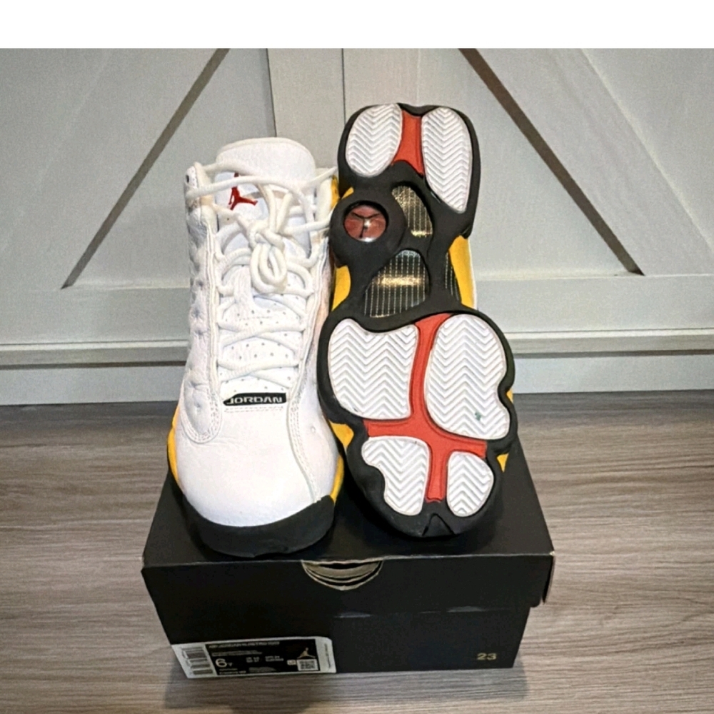 Size 6Y (GS) - Jordan 13 Retro Del Sol/Women's 7.5 Optional Excellent Worn Once - Picture 3 of 9